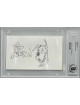 Brad Anderson signed 3"x5" Index Card w/ Cartoonist Marmaduke Original Artwork- BAS/Beckett #00012734891