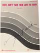 Mel Tillis signed 1966 Ruby, Dont Take Your Love To Town 9x12 Full 4-page Sheet Music Book Minor imperfections