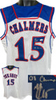 Mario Chalmers signed Kansas The Shot White Custom Stitched College Basketball Jersey 08 Champs XL- JSA Witnessed