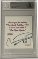 Carrie Underwood signed Two Black Cadillacs #1 BAS/Beckett Encapsulated Promo Card