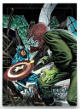 1992 Marvel Masterpieces Skybox Battle Captain America vs Red Skull #5-D Foil Trading Card