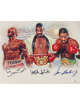 Poison Junior Jones, Michael Spinks & Iran Barkley triple signed Boxing 16x20 Photo- JSA