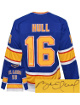 Brett Hull signed St. Louis TB Blue Custom Stitched Pro Hockey Jersey XL- PSA Witnessed