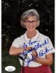 Judy Rankin signed 5x7 Photo To Tom Best of Luck!- JSA #SS51571 (LPGA Golfer/Analyst)