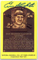 Enos Slaughter signed Hall of Fame Plaque Card- JSA #RR76639 (3.5x5.5) (Cardinals/Yankees)
