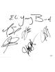 Eli Young Band signed 9x11.25 Signature Card 5 sigs- JSA- Mike Eli/James Young/Jon Jones/Chris Thompson
