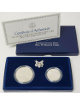 1993 US Bill of Rights $1 Silver Dollar &  Clad Half 2-Coin US Mint Set Uncirculated Proof Box & COA