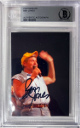 Ben Jones signed The Dukes of Hazzard 2.25x3.5 Photo (Cooter)- BAS/Beckett Encapsulated