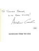 Anderson Cooper signed 2006 Dispatches from the Edge Hardcover Book- JSA #AC92842- w/ To Timothy Baxter With Best Wishes insc