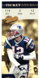 Tom Brady 2003 Fleer Authentix Ticket Studs #2-TS (New England Patriots)