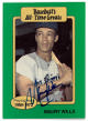 Maury Wills signed 1987 Hygrade Baseball's All-Time Greats On Card Auto- COA (Los Angeles Dodgers)