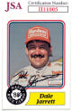 Dale Jarrett signed 1988 Maxx Charlotte Hardee's Racing NASCAR On Card Auto #61- JSA #II11005