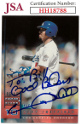 Gary Sheffield signed 1998 Leaf Rookies & Stars Baseball On Card Auto To Bill #9- JSA #HH18788 (Los Angeles Dodgers)