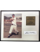 Eddie Mathews signed Milwaukee Braves 1x3 Cut Sig Strip, 5x7 Photo, 512 HR Nameplate- - Custom Metal Framing- COA