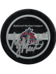 Manny Malhotra signed Columbus Blue Jackets Logo Hockey Puck- Blue Jackets COA