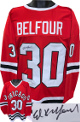 Ed Belfour signed Chicago Red TB Custom Stitched Hockey Jersey XL- JSA Witnessed