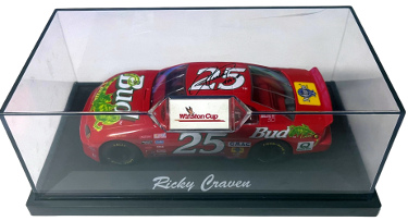Ricky Craven signed 1997 Budweiser #25 Monte Carlo 1:24 Diecast Car Custom Display Case- COA