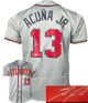 Ronald Acuna Jr. signed Atlanta Gray Prostyle Jersey- JSA Witnessed