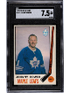 Johnny Bower 1969-70 O-Pee-Chee NHL Card #187- SGC Graded 7.5 NM+ (Toronto Maple Leafs)