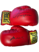 Muhammad Ali & Joe Frazier signed Everlast Leather Yellow Label 12oz Pair Boxing Gloves (one on each glove)- Beckett Review/COA