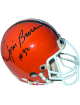 Jim Brown signed Cleveland Browns TB/White Mask Riddell NFL Authentic Mini Helmet #32- Beckett Review/Show Ticket/Photo/Tuff Stu