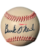 Buck O'Neil signed Baden Negro League Museum Logo Baseball- COA (KC Monarchs/HOF/Chicago Cubs)