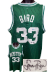 Larry Bird signed Boston Green TB Custom Stitched Pro Style Basketball Jersey XL- Beckett Witnessed