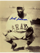 Josh Johnson signed Homestead Grays Negro League Vintage B&W 8x10 Photo- COA/CSA Show Ticket