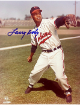 Larry Doby signed Cleveland MLB Licensed 8x10 Photo- COA/Show Ticket (HOF/7X AS)