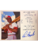 Lou Brock signed St. Louis Cardinals Hall of Fame Induction 8x10 Photo/Card- COA