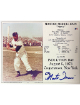 Monte Irvin signed New York Mets MLB Licensed Hall of Fame Induction Day 8x10 Photo/Card minor spot- Tuff Stuff LOA/Show Ticket