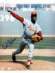 Bob Gibson signed St. Louis Cardinals 8x10 Photo minor dings- COA/Show Ticket (HOF)