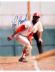 Lou Brock signed St. Louis Cardinals MLB Licensed 8x10 Photo minor dings- COA (HOF)