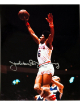 Julius Erving signed Philadelphia 76ers 8x10 Photo "Dr. J" minor dings- Ken Goldin, The Score Board, Inc COA (HOF)