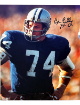 Bob Lilly signed Dallas Cowboys NFL 8x10 Photo #74 minor dings- COA/Ticket (HOF)