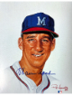 Warren Spahn signed Milwaukee Braves MLB Ron Lewis 89 8x10 Photo imperfect- COA (HOF)