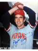 Gaylord Perry signed Cincinnati Reds MLB Licensed 8x10 Photo minor dings- COA (HOF)