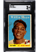 Willie Mays 1958 Topps Card #5- SGC Graded 3 VG (San Francisco Giants/HOF)