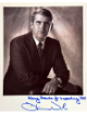 Oliver North USMC LT Colonel signed B&W 8x10 Photo dings - COA (IranContra)