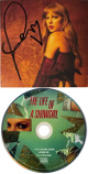 Taylor Swift 2025 The Life of a Showgirl CD Signed 4.75 Inch X 4.75 Inch Photo Art Card #3 w/ Heart- Beckett Review