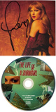 Taylor Swift 2025 The Life of a Showgirl CD Signed 4.75 Inch X 4.75 Inch Photo Art Card #3 w/ Heart- Beckett Review