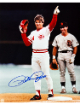 Pete Rose signed Cincinnati Reds MLB Licensed 8x10 Photo minor smudge- COA (HIT KING)