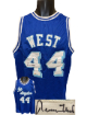 Jerry West signed Los Angeles Blue Throwback Unlicensed Custom Stitched Pro Style Basketball Jersey- SportsMemorabilia.com Holo