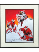 Ed Belfour signed Chicago Blackhawks The Eagle 16x20 Photo/Lithograph Custom Framing- COA (Frank Crymble, Artist)