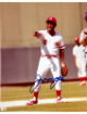 Joe Morgan signed Cincinnati Reds MLB Licensed 8x10 Photo minor dings- Tuff Stuff COA (HOF/Big Red Machine)