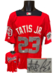 Fernando Tatis Jr signed World Authentic Majestic Coolbase 2018 All-Star Game Red Jersey (Size XL) #23 inscription-JSA Authentic