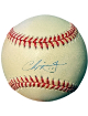 Chipper Jones signed Rawlings Official National League Baseball #10 minor tone- COA (HOF/Braves)