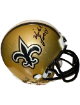 Michael Lewis signed New Orleans Saints Riddell Mini Helmet #84- COA