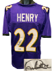 Derrick Henry signed Baltimore Purple Custom Pro Style Football Jersey (XL)- Beckett Review