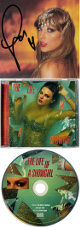 Taylor Swift 2025 The Life of a Showgirl CD Signed 4.75 Inch X 4.75 Inch Photo Art Card #1 w/ Heart- Beckett Review